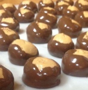 Making Buckeyes is a must during the holiday season, but my 1FineD8 left me with only Valentining on my mind.